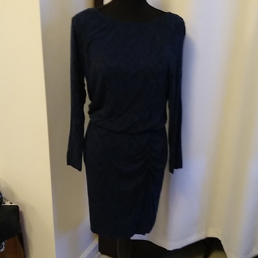 Dark Green Long Sleeve midi dress